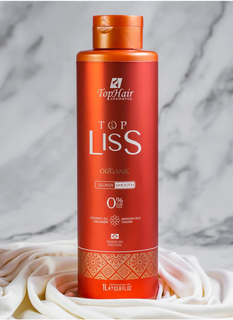 tophair cosmetics - Top Liss Brazilian Protein for Curly Hair – Formaldehyde-Free 1000 ml - Image 1