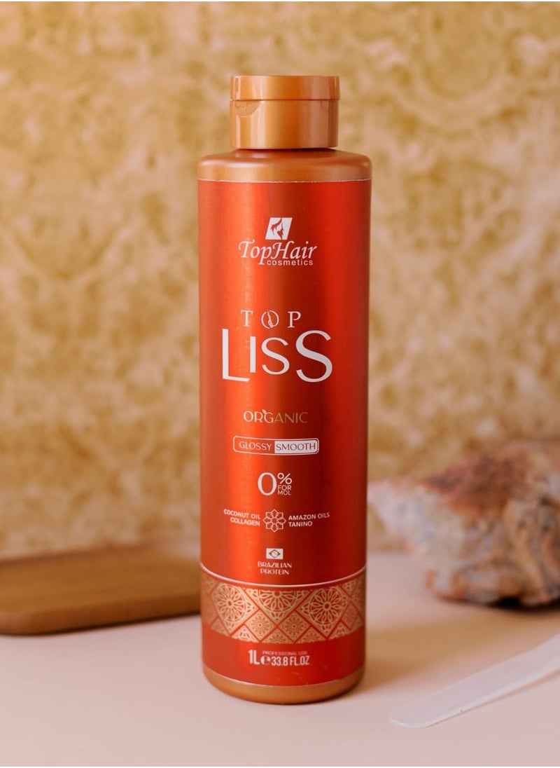 tophair cosmetics - Top Liss Brazilian Protein for Curly Hair – Formaldehyde-Free 1000 ml - Image 1
