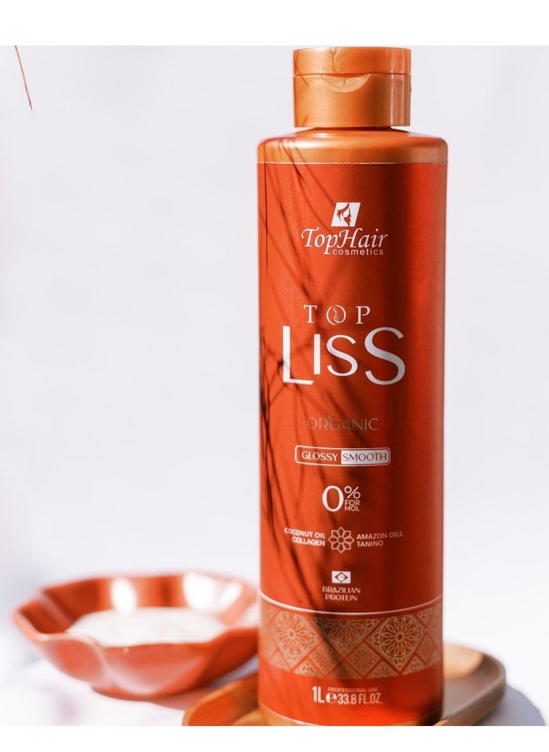 tophair cosmetics - Top Liss Brazilian Protein for Curly Hair – Formaldehyde-Free 1000 ml - Image 1