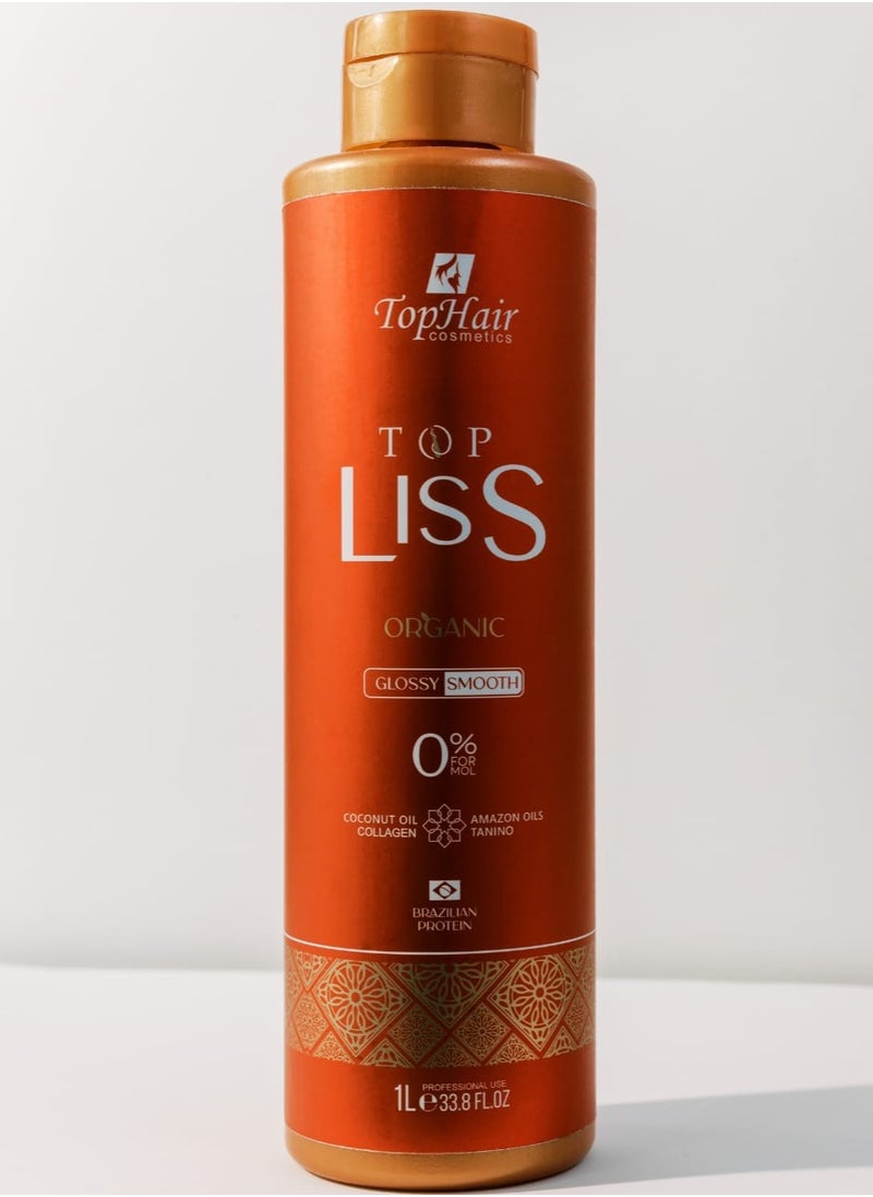 tophair cosmetics - Top Liss Brazilian Protein for Curly Hair – Formaldehyde-Free 1000 ml - Image 1