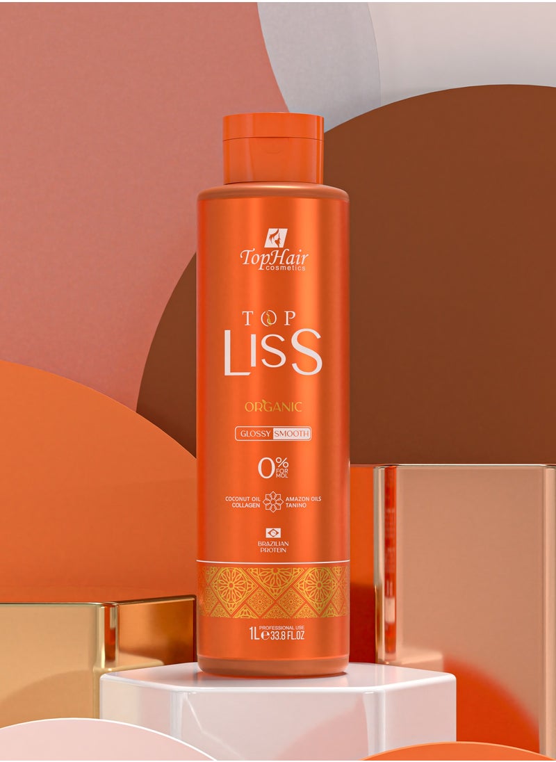 tophair cosmetics - Top Liss Brazilian Protein for Curly Hair – Formaldehyde-Free 1000 ml - Image 1