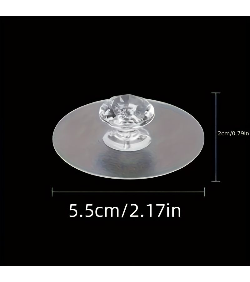 2 Modern Plastic Suction Cup Handles for Smooth Surfaces Cabinets Drawers No Drilling - Image 5
