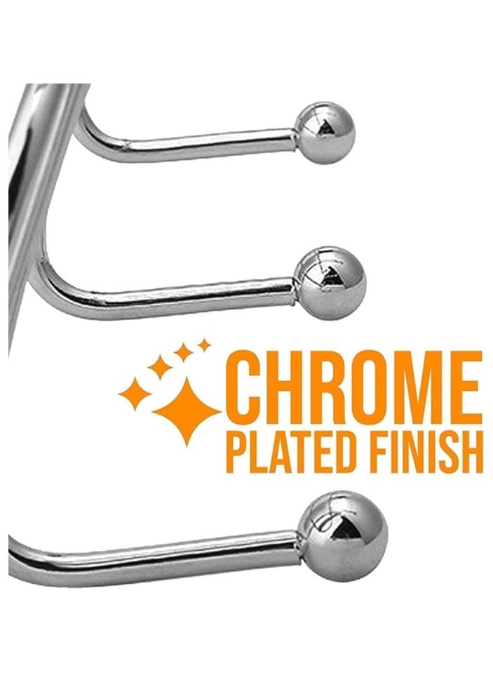 ZO7 Door hanger, 12 hooks over the door hanger, best hanger for hanging towels men and women clothing (stainless steel - coating) - Image 3