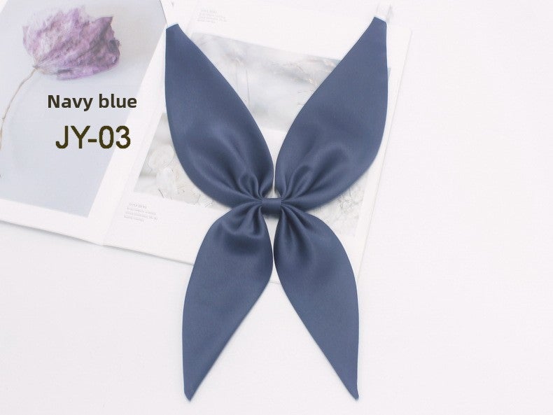 Loquat Wholesale Satin Sailor JK Uniform Bow Tie Navy blue jy03