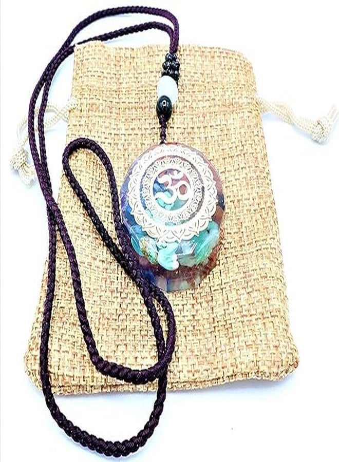 MRIYA Chakra Orgonite Necklace with Healing Crystals to Improve Positive Energy Through Meditation, Yoga, Reiki, and Om Protects Negative Energy Om Pendant Rope Chain for Men Women - Image 4