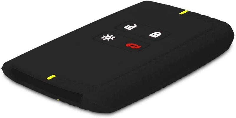 JVCV® Soft Silicone Key Cover Compatible with Renault Duster Kiger Triber Smart Key - Stylish Durable Protective (Black) - Image 5