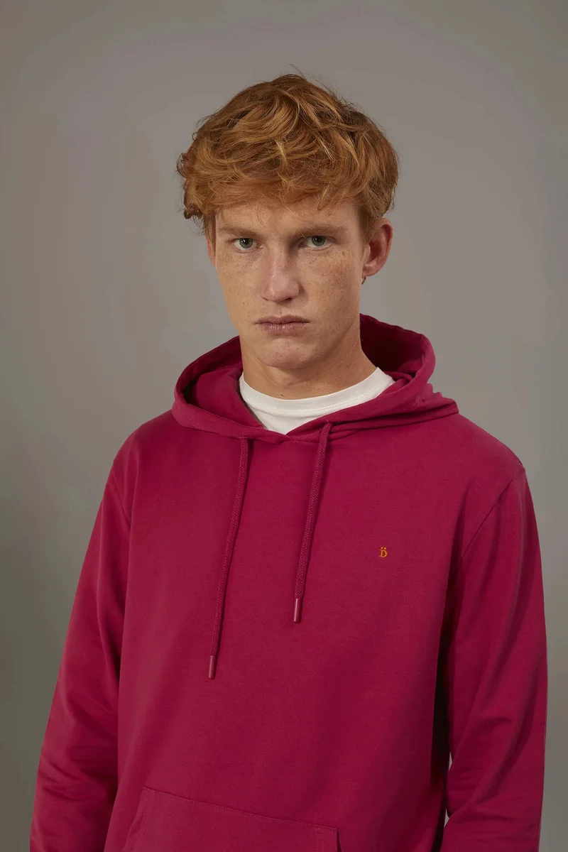 دوبل غانغر Hoodie sweatshirt 100% cotton - Berry