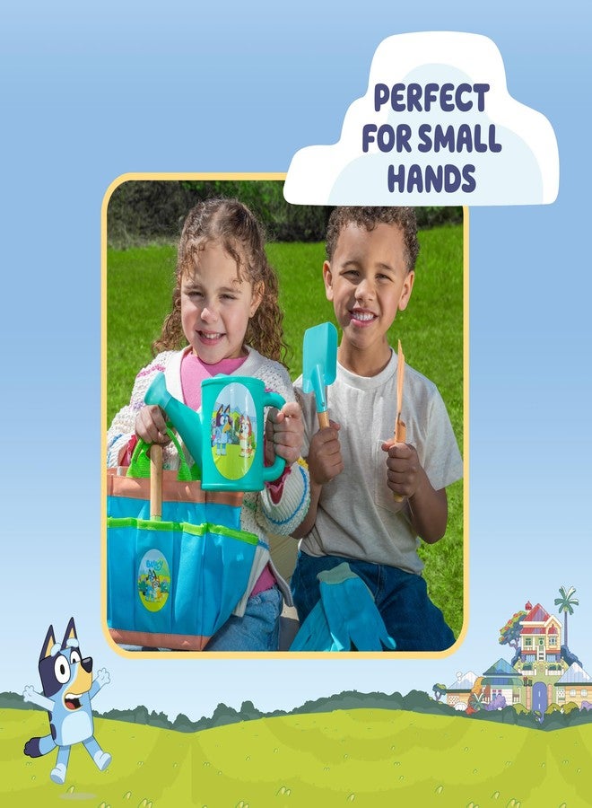 Little Kids BLUEY Gardening Set | Quality Garden Tool Kit for Kids and Toddlers | Includes Watering Can, Gloves, Two Shovels, Rake and Tote Bag - Image 4