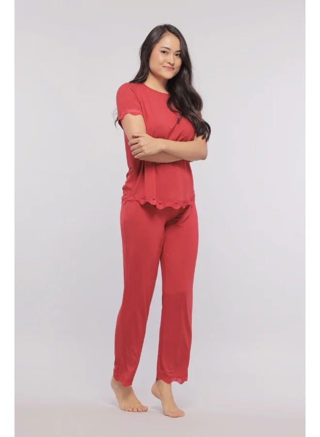 نسيسيرا Romantic Red Lace Pajama Set