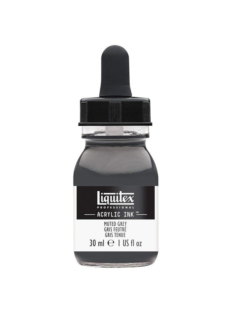 Liquitex Liquitex Special Release Muted Collection, Professional Acrylic Ink! 1-oz Jar - Muted Grey  - Image 1