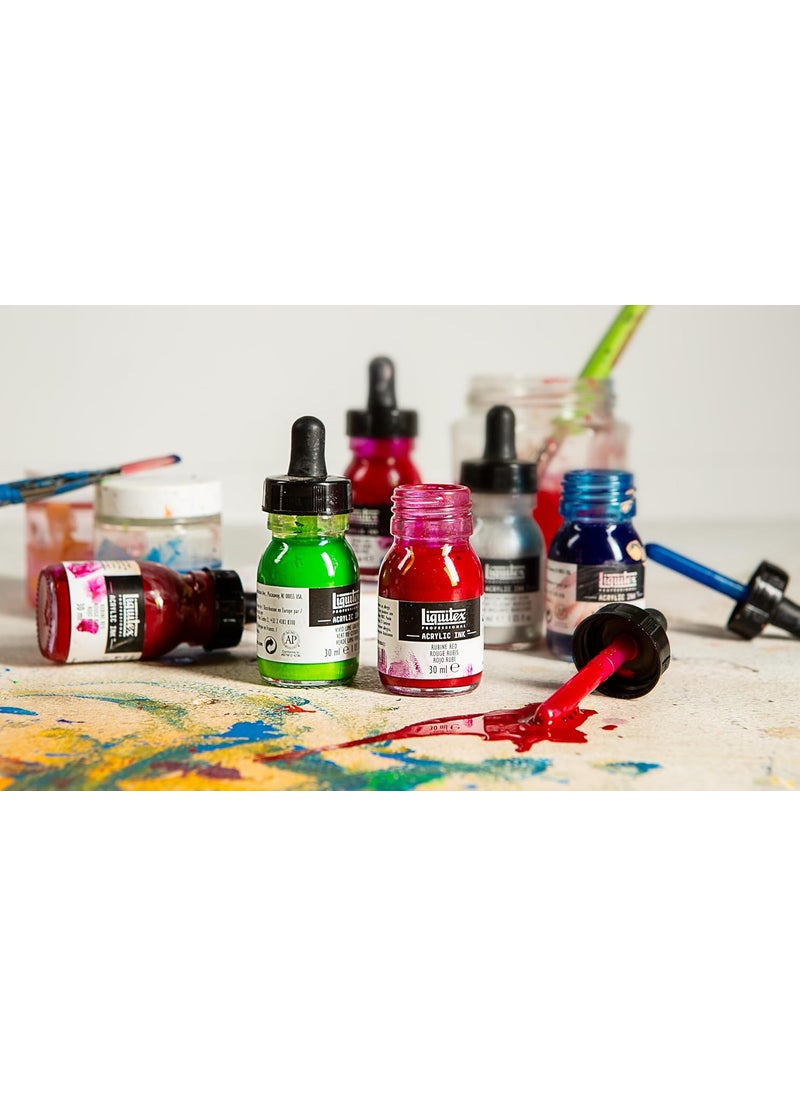 Liquitex Liquitex Special Release Muted Collection, Professional Acrylic Ink! 1-oz Jar - Muted Grey  - Image 5