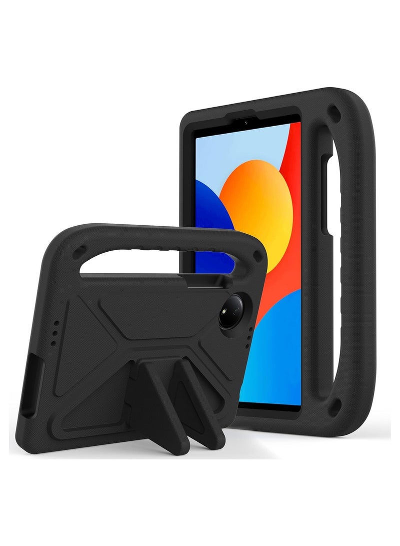VKL Case Compatible with Xiaomi Redmi Pad SE 4G 8.7 Inch Case, [Kids Friendly] Lightweight EVA Shockproof Protective Case Drop-proof Handle Stand Cover for Redmi Pad SE 8.7" (Black) - Image 1
