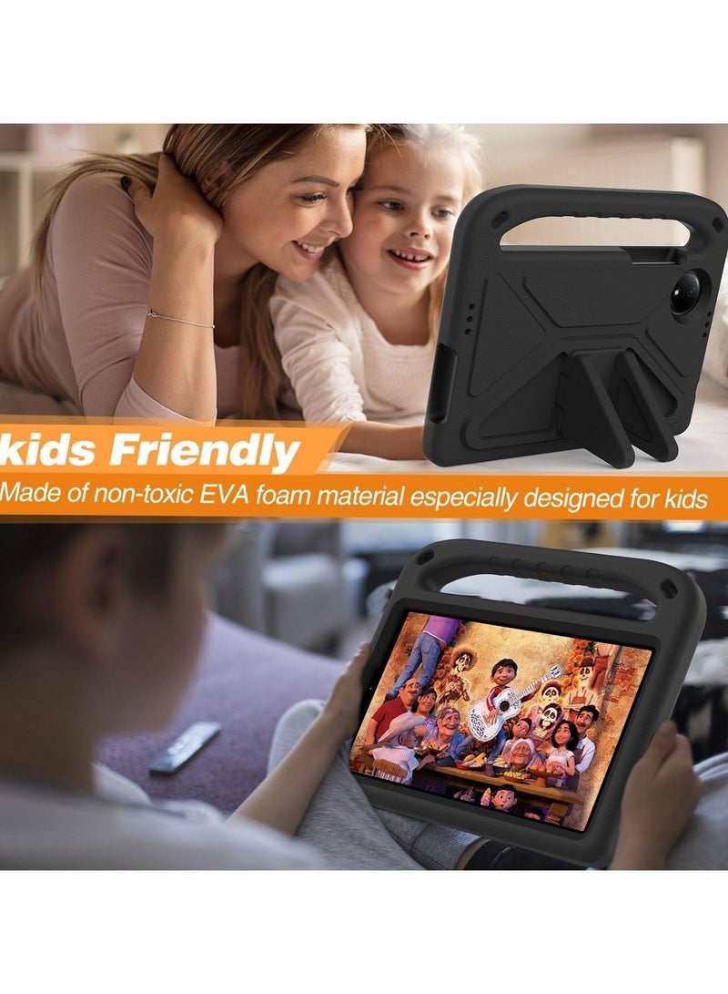 VKL Case Compatible with Xiaomi Redmi Pad SE 4G 8.7 Inch Case, [Kids Friendly] Lightweight EVA Shockproof Protective Case Drop-proof Handle Stand Cover for Redmi Pad SE 8.7" (Black) - Image 2