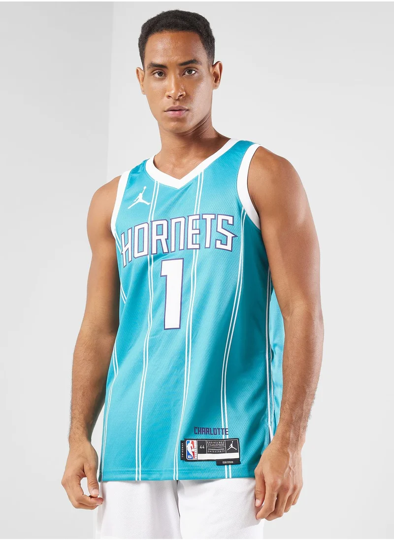 Jordan Charlotte Hornets Dri-Fit Swimming Jersey