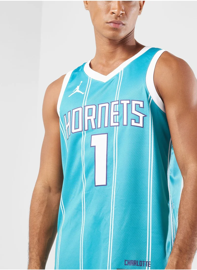 Jordan Charlotte Hornets Dri-Fit Swimming Jersey