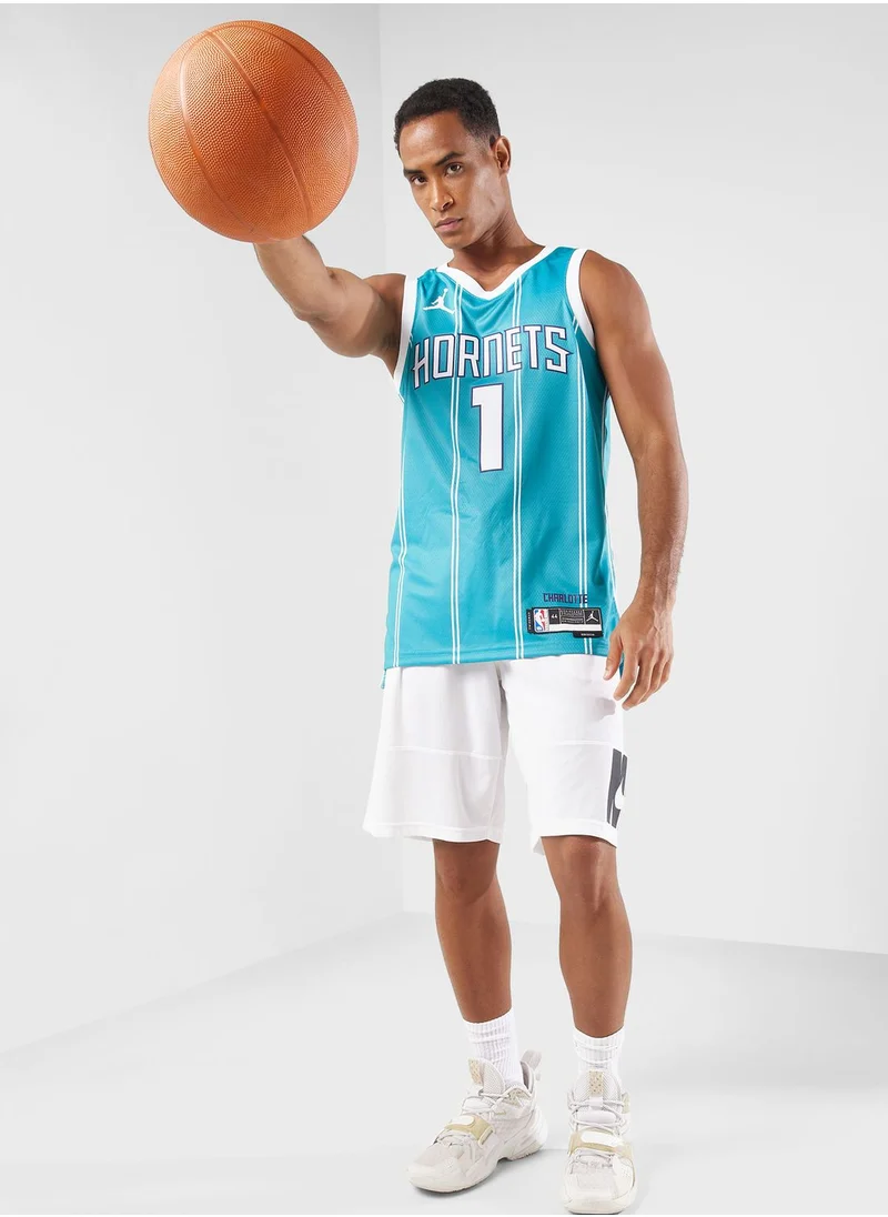 Jordan Charlotte Hornets Dri-Fit Swimming Jersey