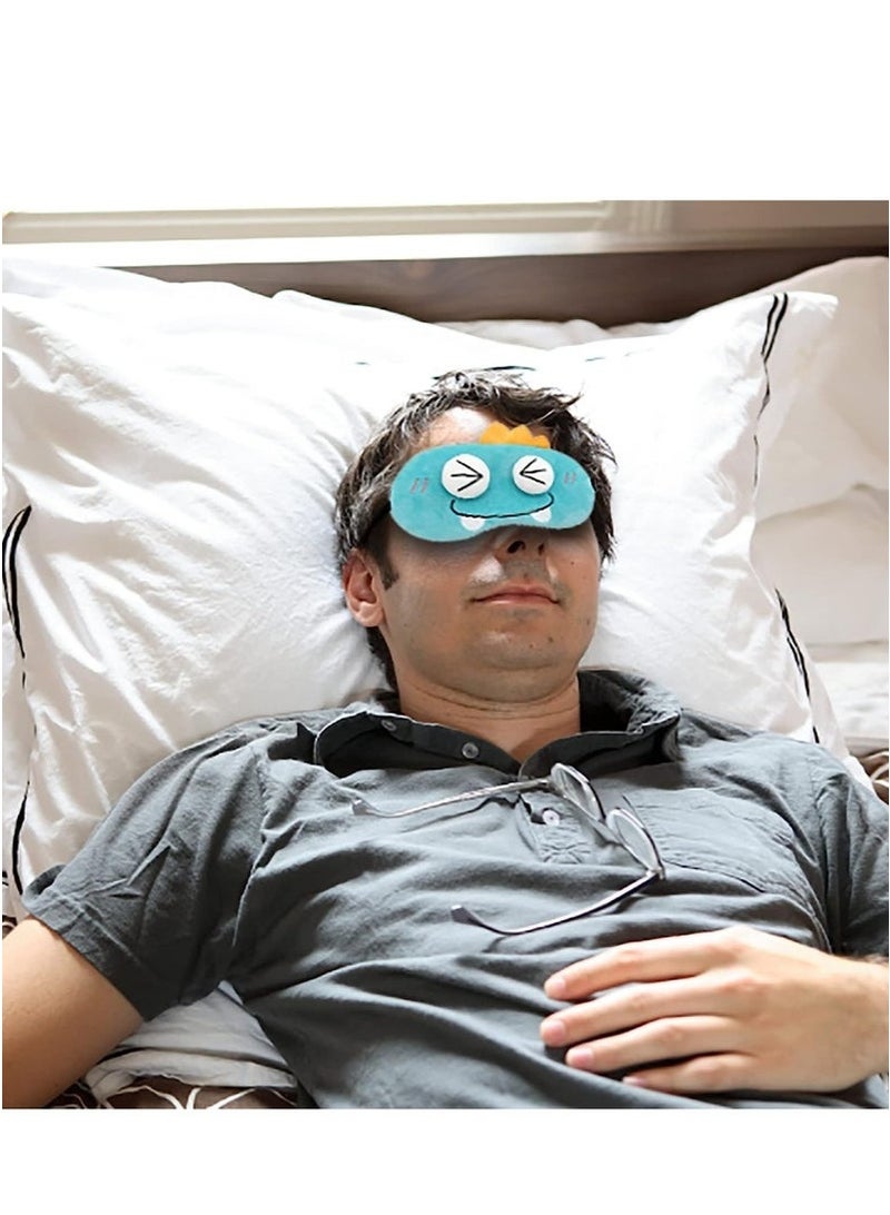 2Pcs Cute Sleeping Eye Masks Plush Cartoon Soft Fluffy Eyeshade Shade Cover Eyepatch for Kids Adult Night Nap Travel Deep Sleeping - Image 5