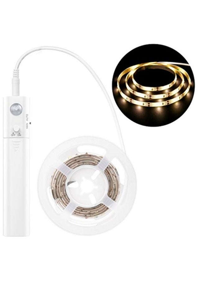 yongsheng Motion Sensor Light Warm White 3m,Motion Activated Under Cabinet Lights, Closet Lights Motion Sensored Battery Operated, Motion Sensor Cabinet Light Indoor Lighting Cuttable Led Light Strip for Bedroom,Kitchen,Stair  - Image 1