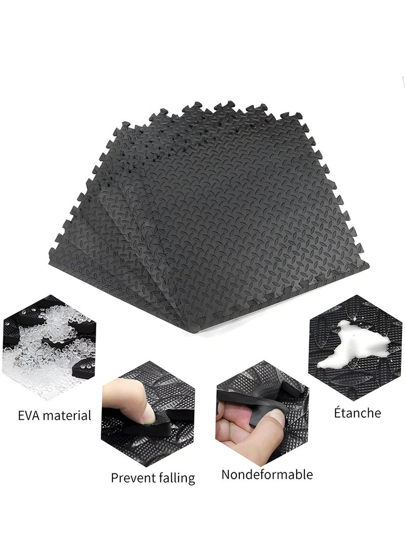 GROIC 6 Pack Puzzle Exercise Floor Mat, EVA Foam Mats with Interlocking Floor Tiles, 12'' x 12'' Foam Gym Mat, Protective Flooring Mats Interlocking for Home and Gym Equipment - Image 4