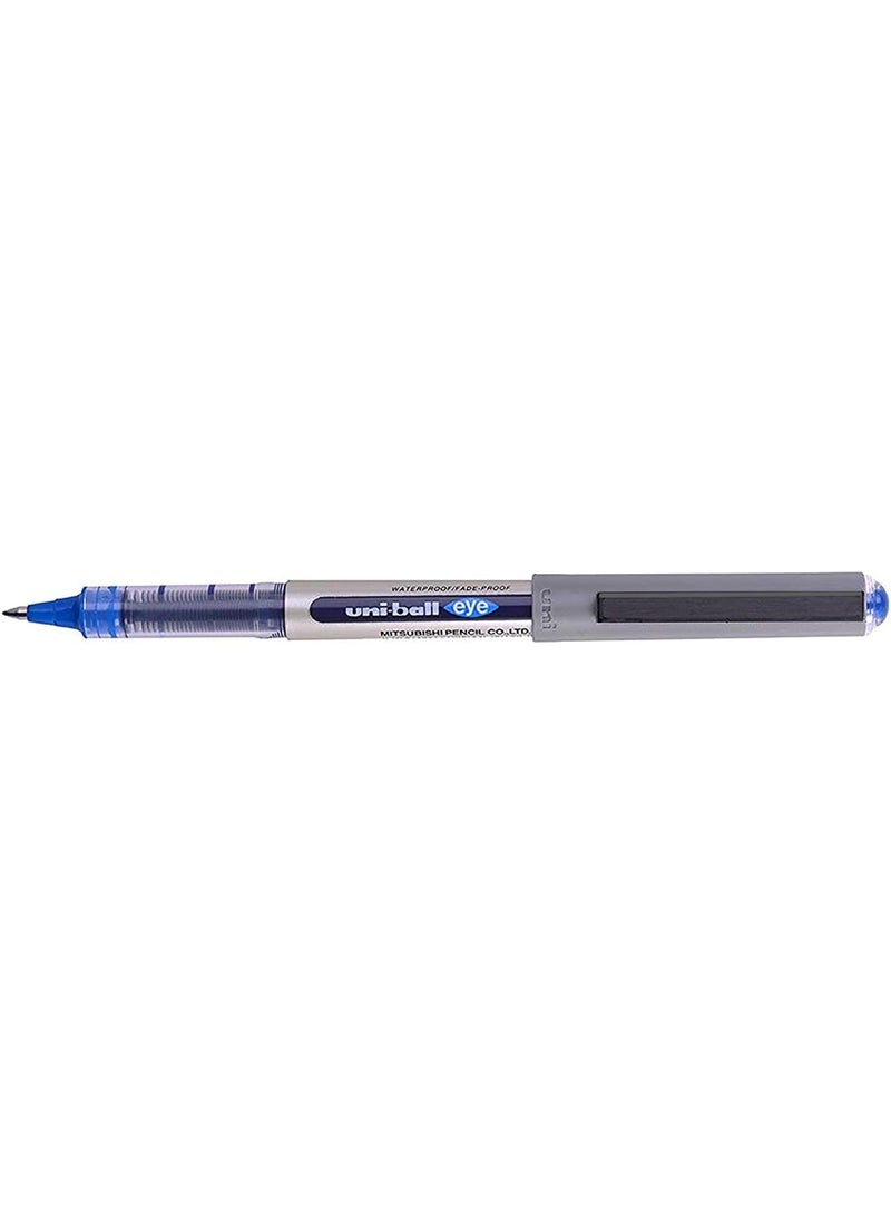 Uni-Ball-EYE Uni-Ball Eye Fine UB-157 Rollerball Pen - 0.7 mm Stainless Steel Tip, Rich Blue Ink - Image 1