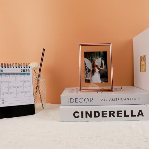 AhaGo Rose Gold Floating Frame, 4"x6", Vertical, For Picture 3.5x5, 3x4, 2x3, Mini Tabletop Photo Frame, Classy For Festival, Wedding, or Birthday - Image 5
