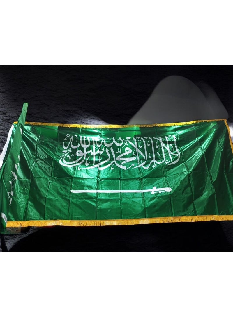 ماركة غير محددة علم السعودية للسيارة لليوم الوطني السعودي مقاس كبير 120 x 170 cm 