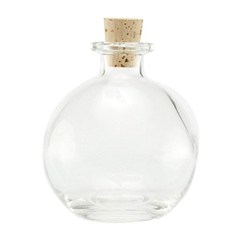 Nakpunar Spherical Clear Glass Bottle 85 Oz wCork 1 Cork - Image 1