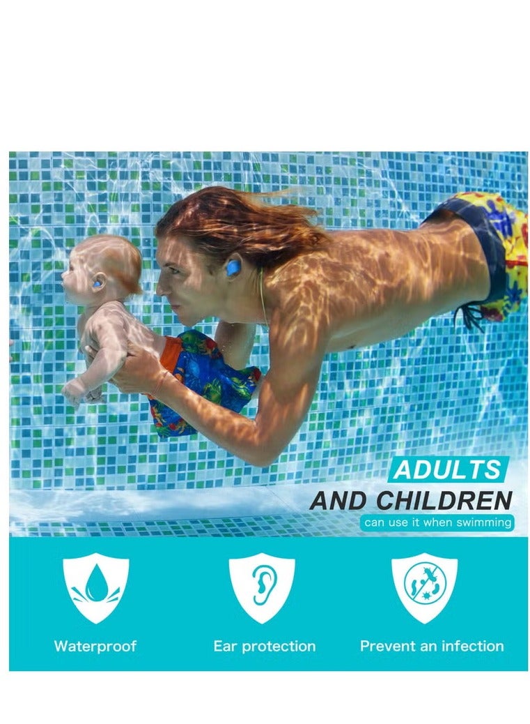 Ear Plugs for Sleep and Swimming 8 Pairs Of Reusable Silicone Molded Noise Canceling Ear Plugs - Image 4