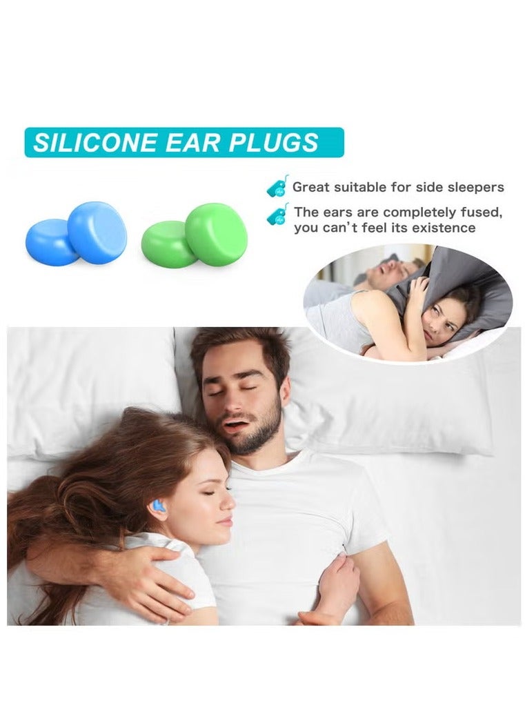 Ear Plugs for Sleep and Swimming 8 Pairs Of Reusable Silicone Molded Noise Canceling Ear Plugs - Image 5