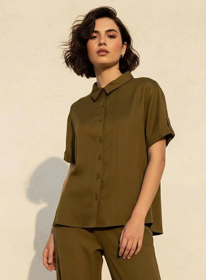 Splash FAV Lyocell Shirt with Roll-Up Sleeves