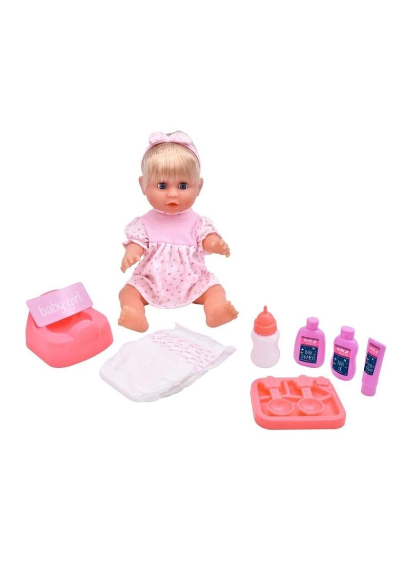 دولز وورلد أوليفيا 15 بوصة مشروب ومعها دمية فاخرة ذات عيون نائمة بشعر من بيتركين هدية للأطفال من عمر 18 شهرًا فما فوق - Image 3