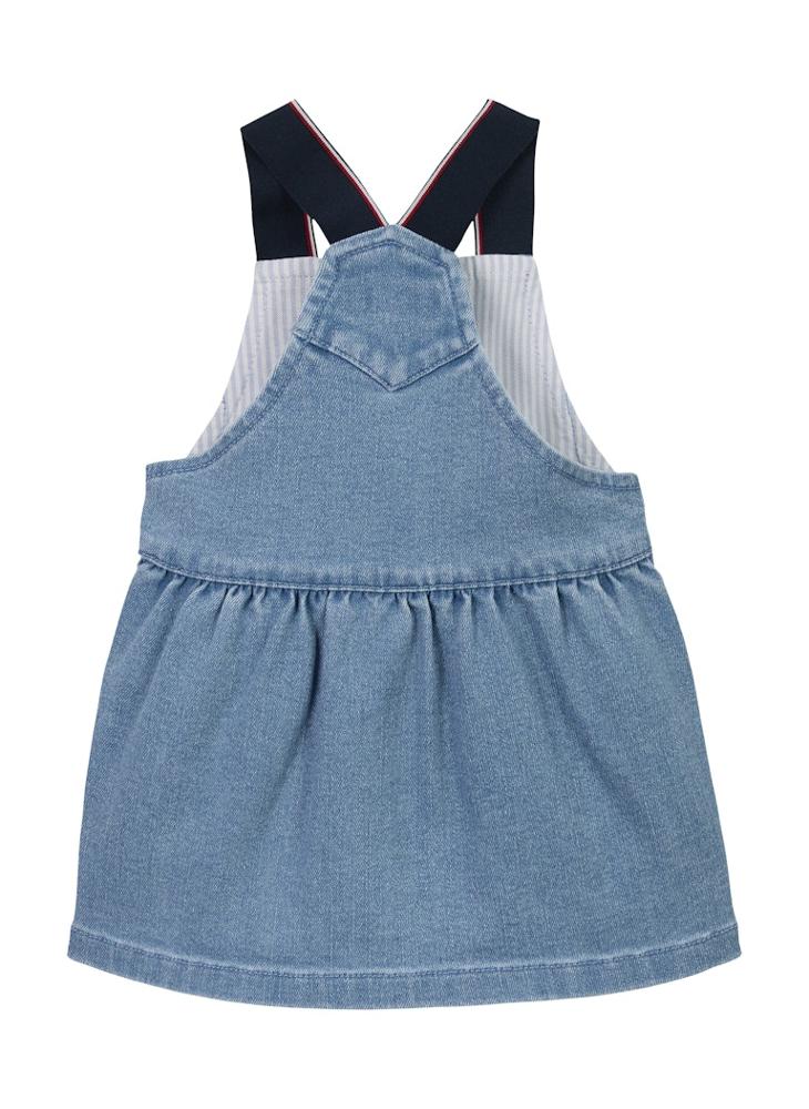 TOMMY HILFIGER - Kids Essential Denim Dungaree Dress - Image 1