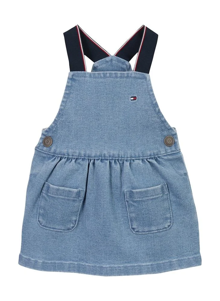 تومي هيلفيغر Kids Essential Denim Dungaree Dress