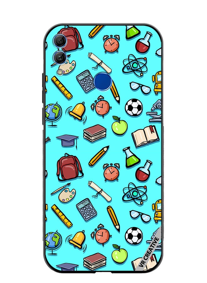 Protective Case Cover For Honor 10 Lite Cartoon School Color Design Multicolour