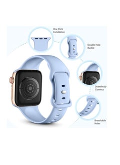 Generic Bands Compatible with Apple Watch Ultra 49mm 45mm 44mm 42mm  Replacement Soft Silicone Strap for iWatch Ultra/Ultra 2 Series SE SE2 9 8 7 6 5 4 3 2 1  - Image 2