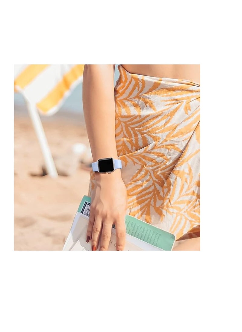 ماركة غير محددة Bands Compatible with Apple Watch Ultra 49mm 45mm 44mm 42mm  Replacement Soft Silicone Strap for iWatch Ultra/Ultra 2 Series SE SE2 9 8 7 6 5 4 3 2 1  - Image 4