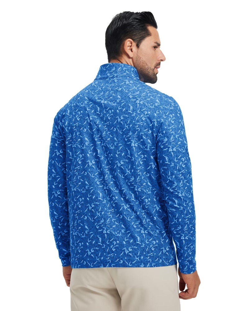 M MAELREG Quarter Zip Pullover Men Performance Dry Fit Heather Midlayer Casual Sports Golf Sweatshirts for Men - Image 5