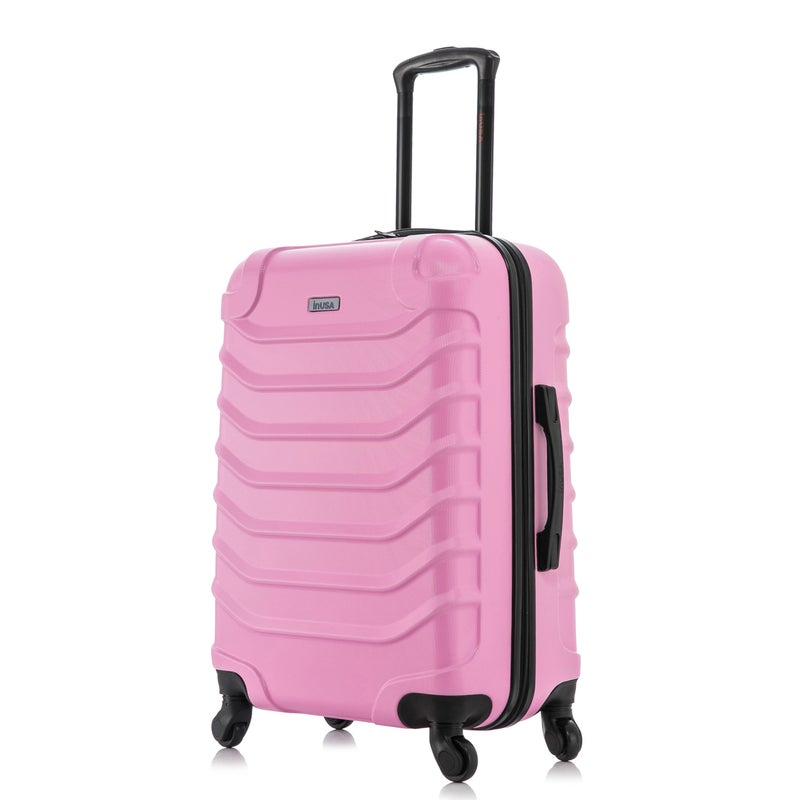 InUSA ENDURANCE Luggage with Spinner Wheels | Durable Lightweight Hardshell Suitcase, Spacious Travel Bag with Handle and Trolley | 20-Inch Carry On Small Luggage | Pink - Image 1