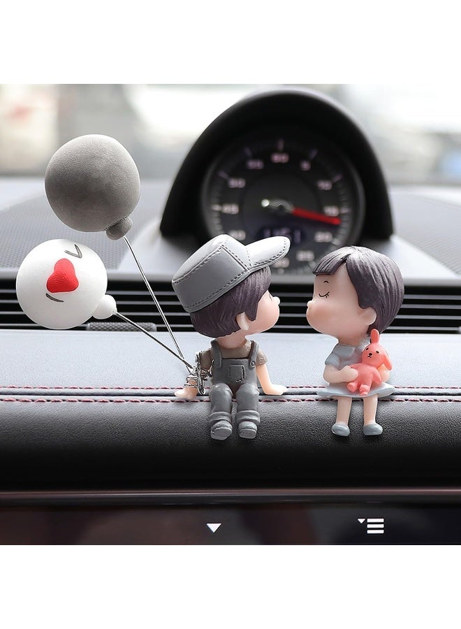 كيلا اكسسوارات تابلوه السيارة بتصميم لطيف مزين بعبارة «I Love You» مع بالون للديكور الداخلي للسيارة لتزيين المكتب - Image 3