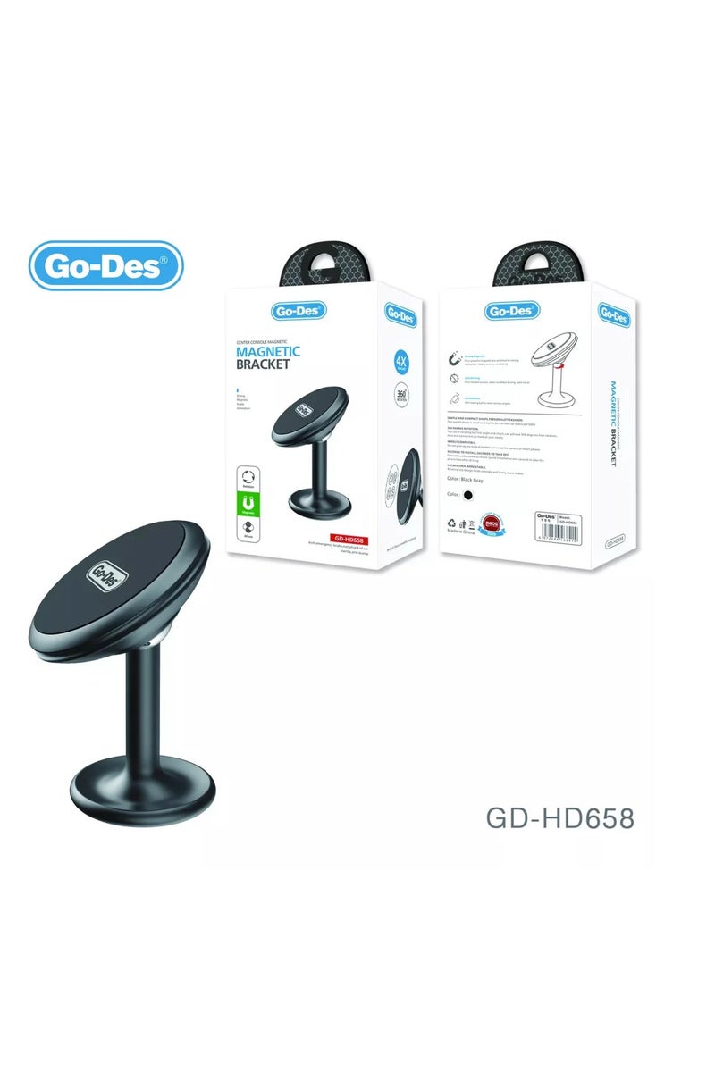 GO-DES Zoom the image with the mouse Go-Des Magnetic Car Phone Holder 360 Degree Rotating Air Vent Mount Universal for Smartphones - Image 2