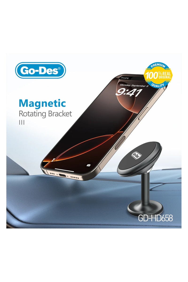 GO-DES Zoom the image with the mouse Go-Des Magnetic Car Phone Holder 360 Degree Rotating Air Vent Mount Universal for Smartphones - Image 5
