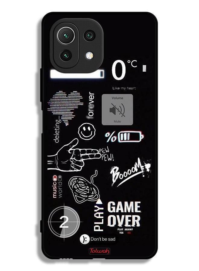Tolwak Xiaomi Mi 11 Lite 5G Protective Case Cover Game Over Pew Pew  - Image 2