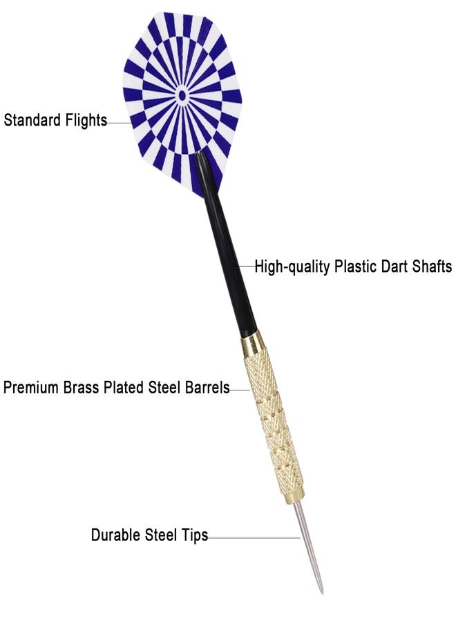 Wloedor Steel Tip Darts, 18Pcs Professional Metal Tip Darts, Premium Darts Set, Standard Flights, Dart for Dartsboard, Dart for Indoor Sport - Image 2