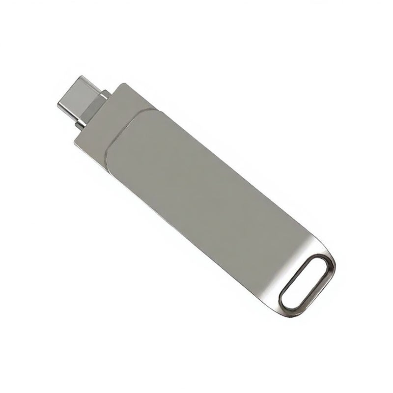محرك فلاش مزدوج USB-C/USB محرك فلاش مزدوج USB 3.2 ونوع C عالي السرعة 150 ميغابايت في الثانية بحماية دوارة بزاوية 360 درجة للاستخدام المزدوج للجوال والكمبيوتر - Image 1
