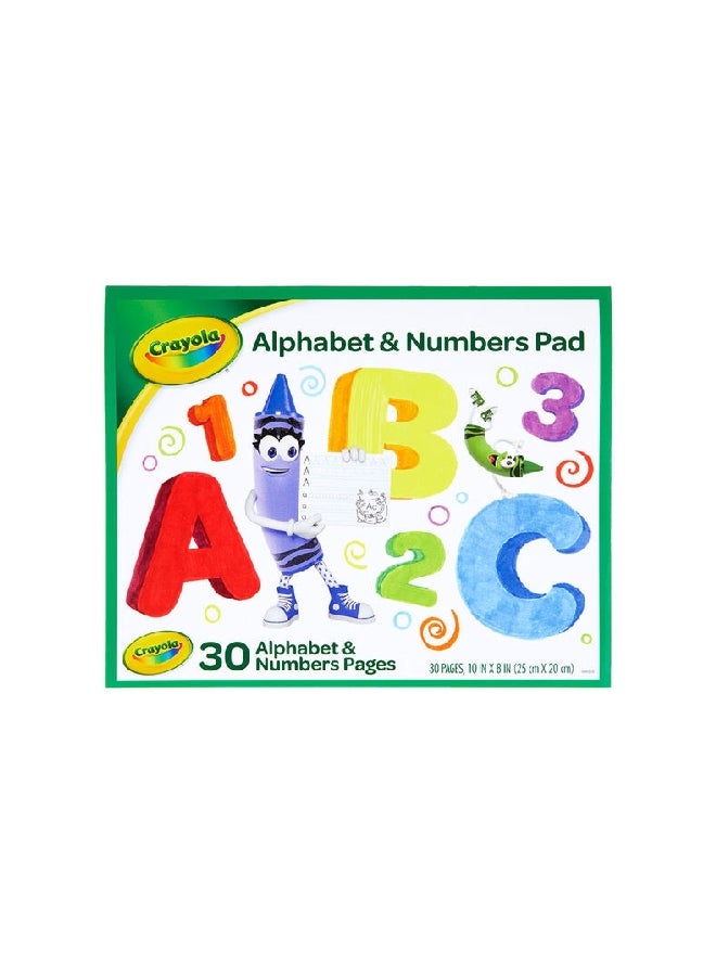 كرايولا دفتر الحروف الأبجدية والأرقام للمبتدئين  صفحة متعدد الألوان - Image 1