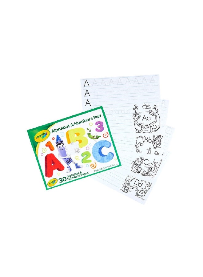 كرايولا دفتر الحروف الأبجدية والأرقام للمبتدئين  صفحة متعدد الألوان - Image 2