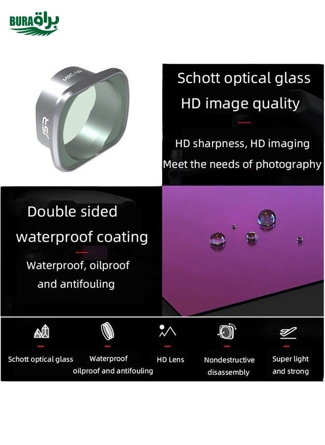 JSR MC UV Lens Filter for DJI FPV, Aluminum Alloy Frame