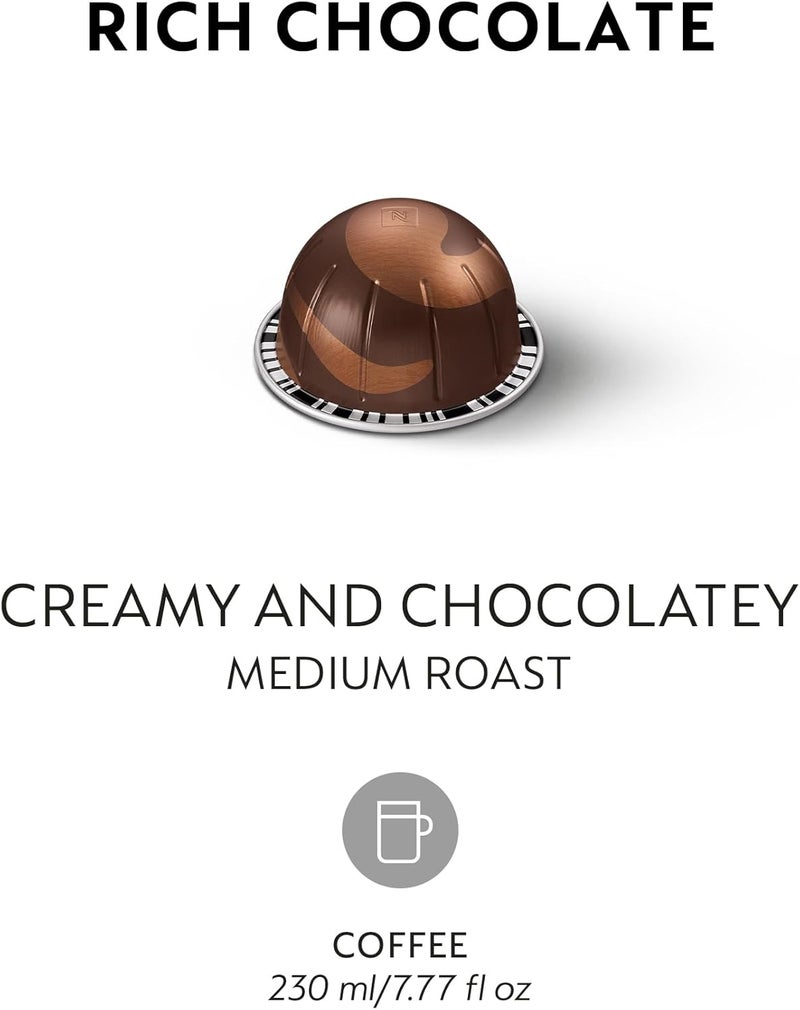 Nespresso Vertuo Rich Chocolate Coffee Capsules - 30 Count, Mild Roast, 7.8 oz Brews - Image 2