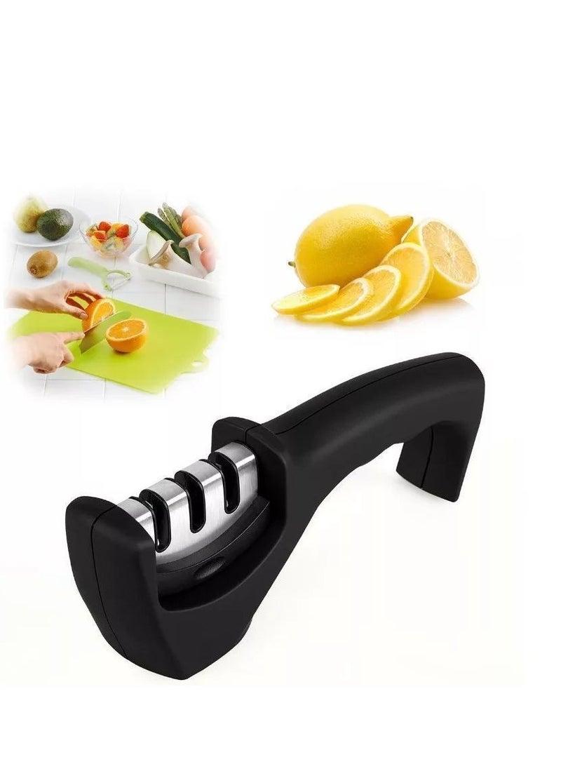 Generic - Unleash Razor-Sharp Precision with the 4-in-1 Stainless Steel Knife Sharpener! - Image 1