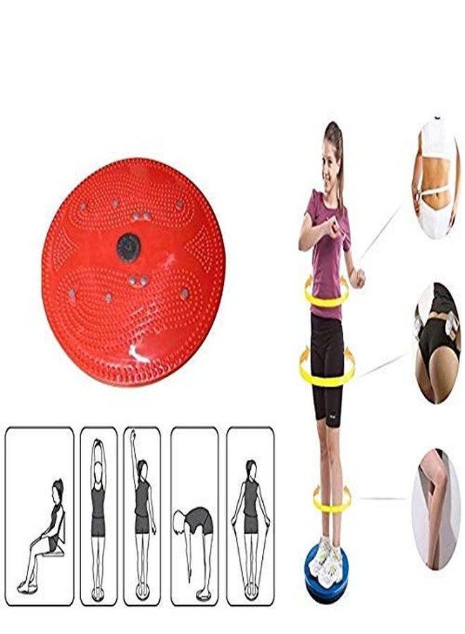 ALN® Tummy Twister With Acupressure Nails and | Magnets for therapy |Slimming Abdominal 5 In 1 Tummy Twister Ab Exerciser Waist Disc- RED - Image 4
